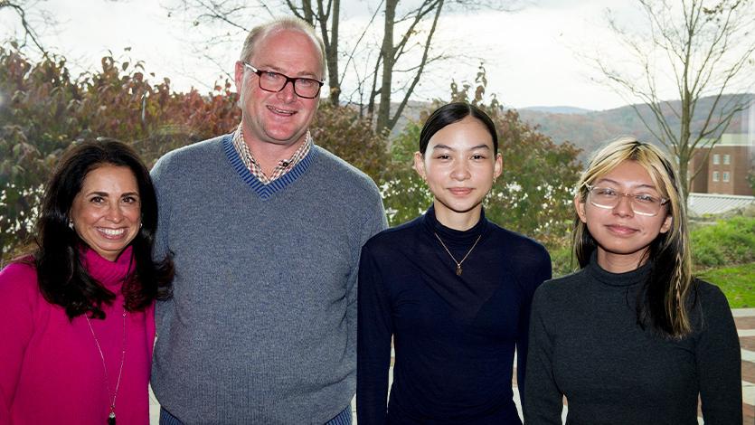 Image of scholars Elisabet Guerrero Hernandez and Harumi Kameda, Michael McCormick, and Genine McCormick.